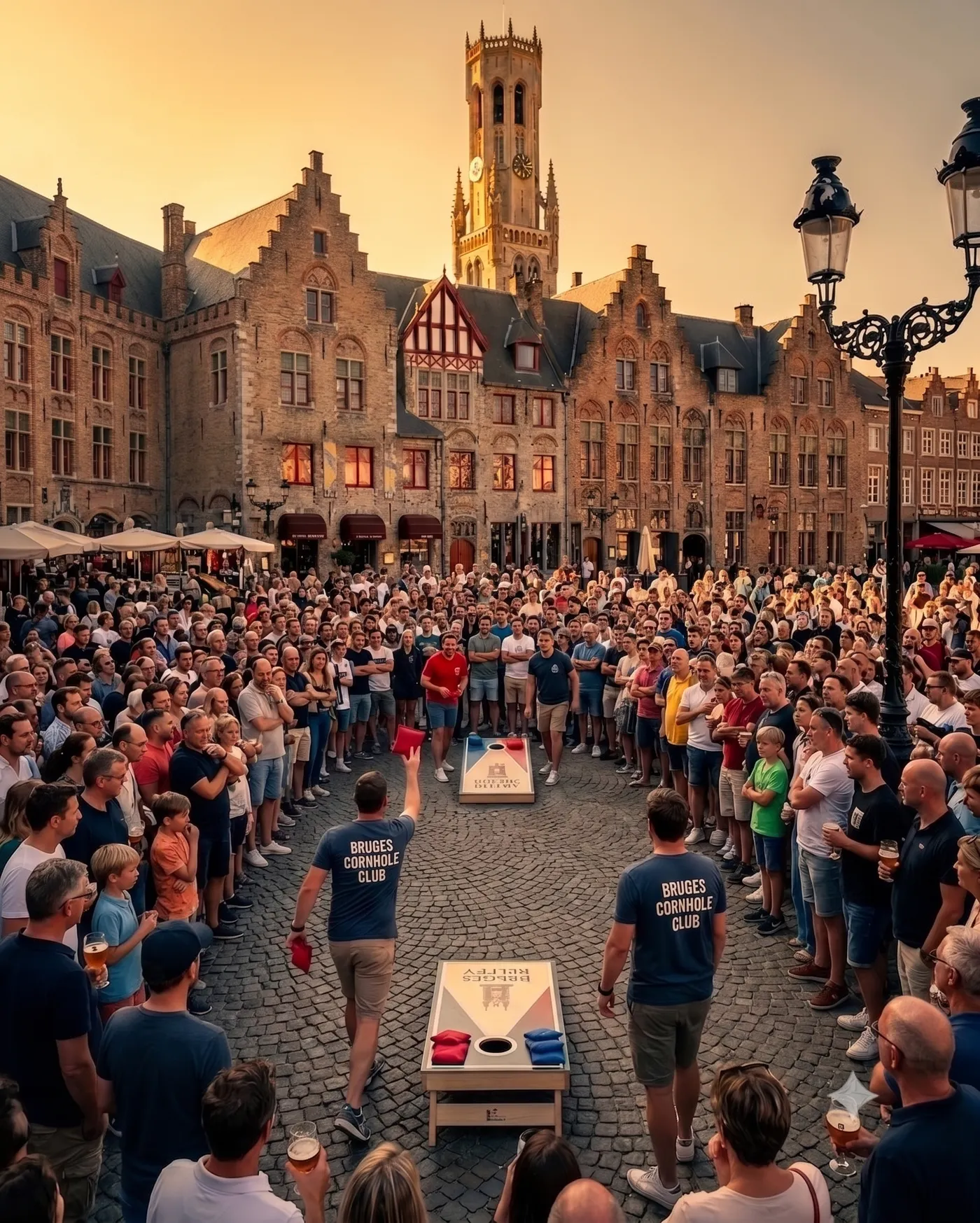 Cornhole toernooi op de Burg in Brugge